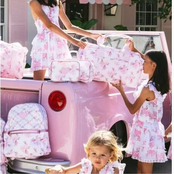 STATE X LoveShackFancy limited-edition travel pouch set Rosa/Garden NWT - Picture 2 of 6